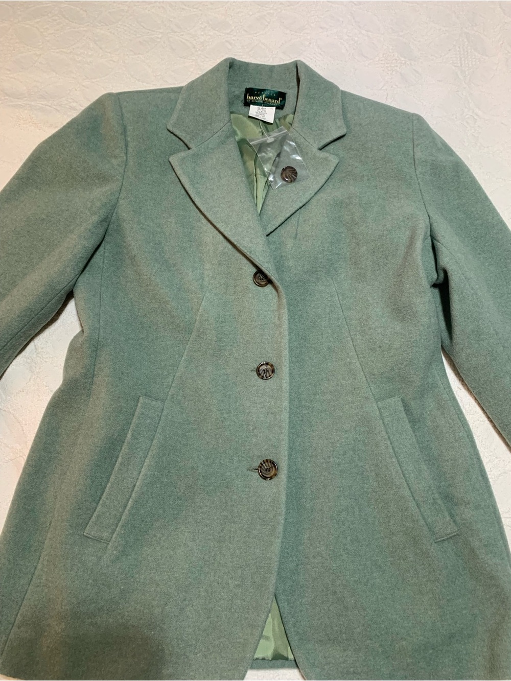 Harve Benard Mint Green Wool Pea Coat